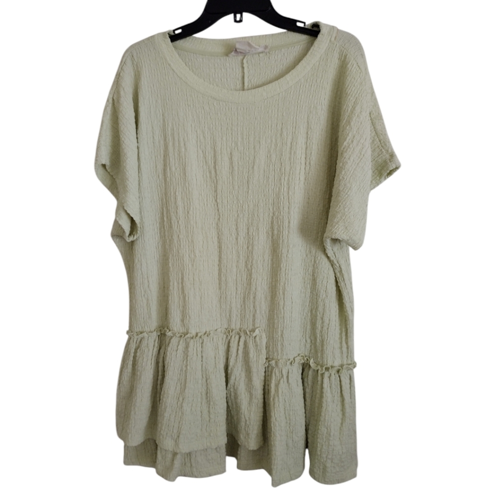 Free People Beach Marni Pale Green ruffle tunic style top size small